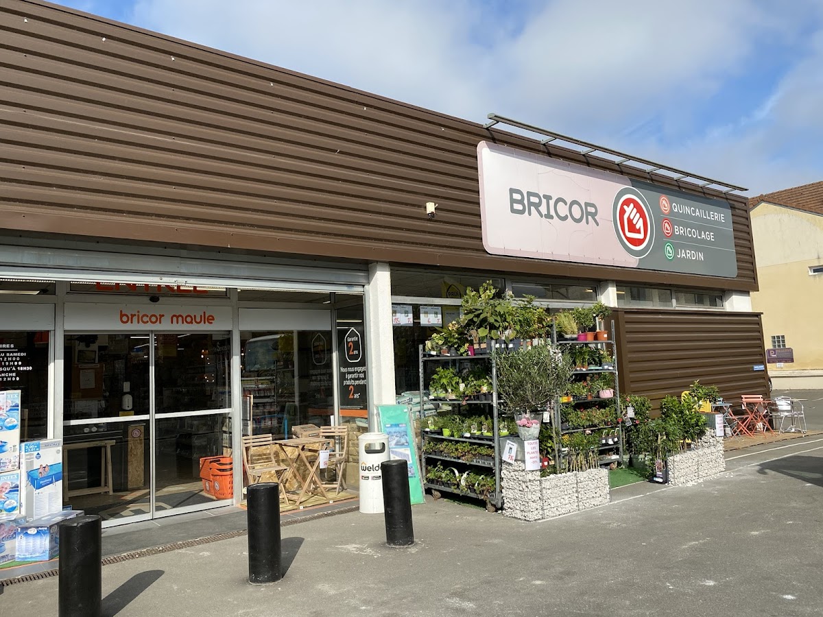 Entrée du magasin avec rayon plantes et jardin